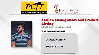 Web Project Task 08 | Web Programming 01 | Java Institute | 1st Year | Semester 01