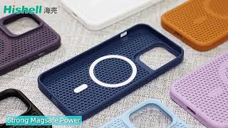 Hishell High qualty TPU PC Heat Dissipation Design Magsafe Matte Phone Case for iPhone