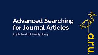 Advanced Journal Article Searching