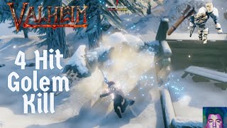 Valheim Stone Golem Speed Kill - Iron Mace, Fenris Armor!!!