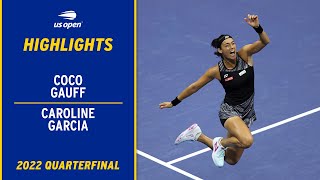 Coco Gauff vs. Caroline Garcia Highlights | 2022 US Open Quarterfinal