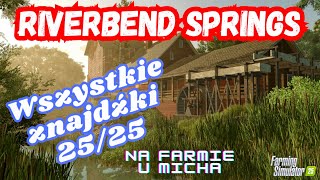 Wszystkie 25 znajdziek na mapie Riverbend Springs - Farming simulator 25