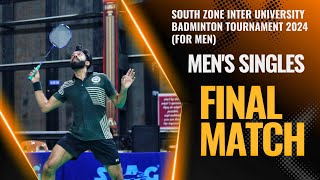 RITHVIK SANJEEVI vs NUMAIR SHAIK | MS FINALS | SOUTH ZONE INTER UNIVERSITY BADMINTON TOURNAMENT 2024