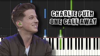 Charlie Puth - One Call Away - [Piano Tutorial] (Synthesia) (Download MIDI + PDF Scores)
