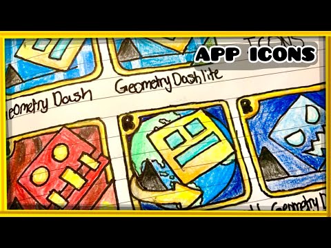 Dibujé CADA ícono de la aplicación Geometry Dash ¡Más!