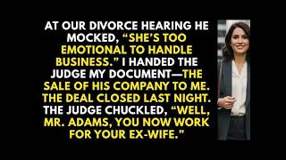 He Laughed, “She’s Too Emotional For Business.” Minutes Later, The Judge Said, “You Now Work For Her