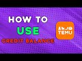 How To Use Credit Balance In Temu 2024 (Easiest Way)