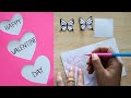 diy greeting card ❤️ easy and beautiful valentine s day card สอนทำการ์ดวาเลนไทน์ง่ายๆ