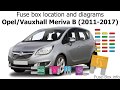 Fuse box location and diagrams: Opel / Vauxhall Meriva B (2011-2017)