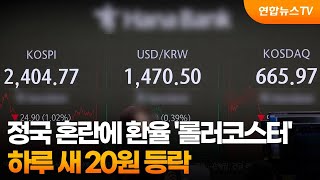 정국 혼란에 환율 '롤러코스터'…하루 새 20원 등락 / 연합뉴스TV (YonhapnewsTV)