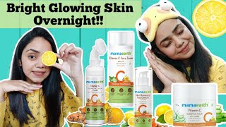 Mamaearth Vitamin C Range Review- Face Wash, Toner, Serum \u0026 Sleeping Mask For Spotless Bright Skin