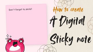 Digital Sticky Note using HTML & CSS – Cute & Simple Tutorial 🩷