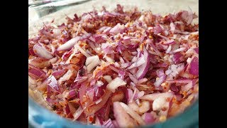 வெங்காயம் / மாசி கருவாட்டு சம்பல் - Sri Lankan Style Onion \u0026 Maldive Fish Flake Sambal