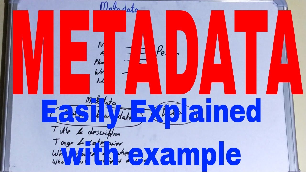 Metadata Explained|What Is Metadata|Example Of Metadata|Metadata ...