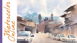 Thursday Speed Up Demos: Mexican Street Sketch (Watercolor Cityscape)