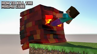 minecraft - How to kill a magma cube [softbody simulation]