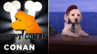 Puppy Conan V Featuring Puppy Sia & Puppy Larry King | CONAN on TBS