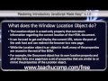 JavaScript Training Tutorial What Does the Window Location Object Do?