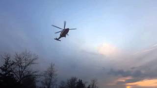 Ornge Air Ambulance landing at LHSC