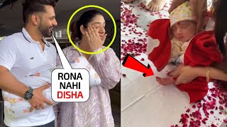 How Cute 🥰 Disha Parmar got emotional while revealing her New Born Baby's face with Rahul Vaidya