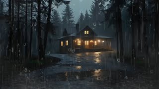 Rainstorm at Night on Roof for Quick Sleep ⚡ Thunder Sounds for Insomnia \u0026 Relaxation