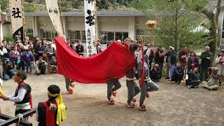 早良皇子のお祭り探訪記！～寒川祭り・御旅所獅子舞[剣の舞～鈴の舞]