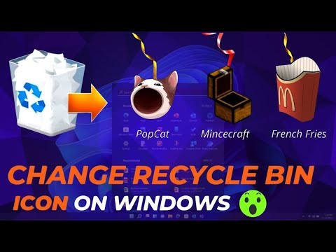 How to Change Recycle Bin Icon on Windows 11/10/7 | Pop Cat/Minecraft Recycle Bin Icons