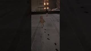 妹の初めての雪遊び☃️❄️