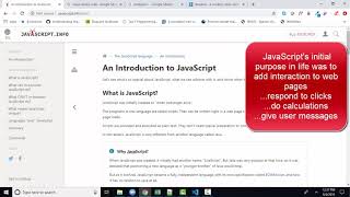 javascript.info The Modern JavaScript Tutorial 1.1 An Introduction to JavaScript