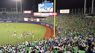 2015.7.11 ヤクルトvsDeNA 館山選手がライトスタンドのヤクルトファンに挨拶