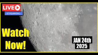 LIVE Moon INSANE Telescope Watching - Backyard Astronomy from the US 1/24/2025