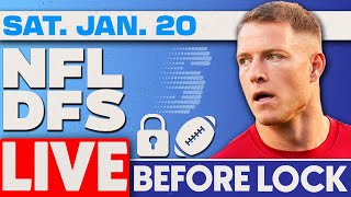 NFL DFS Live Before Lock | Divisional Round Playoff NFL DFS Picks for DraftKings & FanDuel