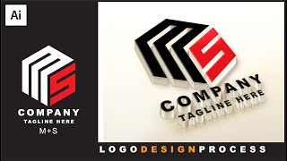 Modern MS Letter Logo Design | Adobe Illustrator Tutorial | Best Logo  || With Inaa Graphics ||