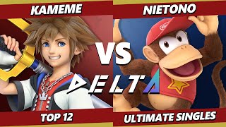 Delta 5 - Kameme (Sora, Mii Brawler, Mega Man) Vs. Nietono (Diddy Kong) Smash Ultimate - SSBU