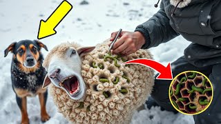 A Sheep Covered in Green Worms Gets a Second Chance with Help from a Dog