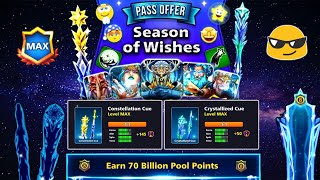 8 Ball Pool - NEW POOL PASS Season of Wishes LEVEL 34 MAX - Gaming With K