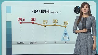 [날씨클릭] 오늘도 초가을 늦더위…흐린 하늘 속 남부 소나기 / 연합뉴스TV (YonhapnewsTV)