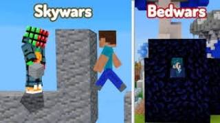 Minecraft Skywars and Bedwars (I suck)