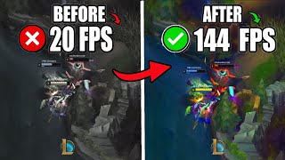 HOW TO BOOST FPS IN LEAGUE OF LEGENDS TO THE MAX🔥 (Low end pc)✔️