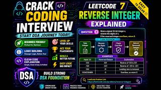 🚀LeetCode 7: Reverse Integer Explained 🔥 | Build Strong DSA Foundaion | Crack Coding Interviews &