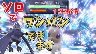 【ポケモンSV】最強星7イーブイ　アーマーガアでテラスタル後ソロワンパン狙い攻略！[テラレイド攻略・対策]