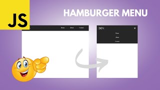 JavaScript - How to Create a Responsive Hamburger Menu with HTML, CSS, \u0026 JavaScript
