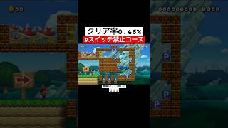 クリア率0.46%のPスイッチ禁止コースをズルせずやったらムズ過ぎたw　#スーパーマリオメーカー2 #マリメ2 #世界のコース