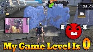 😡My Game Level Is 0 😡|Free Fire Adam &Without Gun Skin 1 VS 1 Best Gameplay | Tricks Tips Tamil