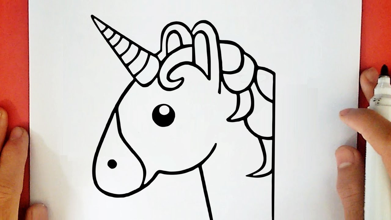 HOW TO DRAW A UNICORN EMOJI - YouTube