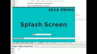 java splash screen using netbeans IDE