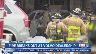 Fire erupts at Volvo service center