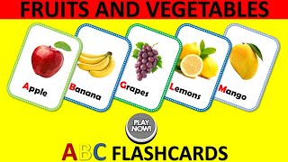 ABC Flashcards for Toddlers - Babies First Words - Alphabet - Flash Cards - A for Apple