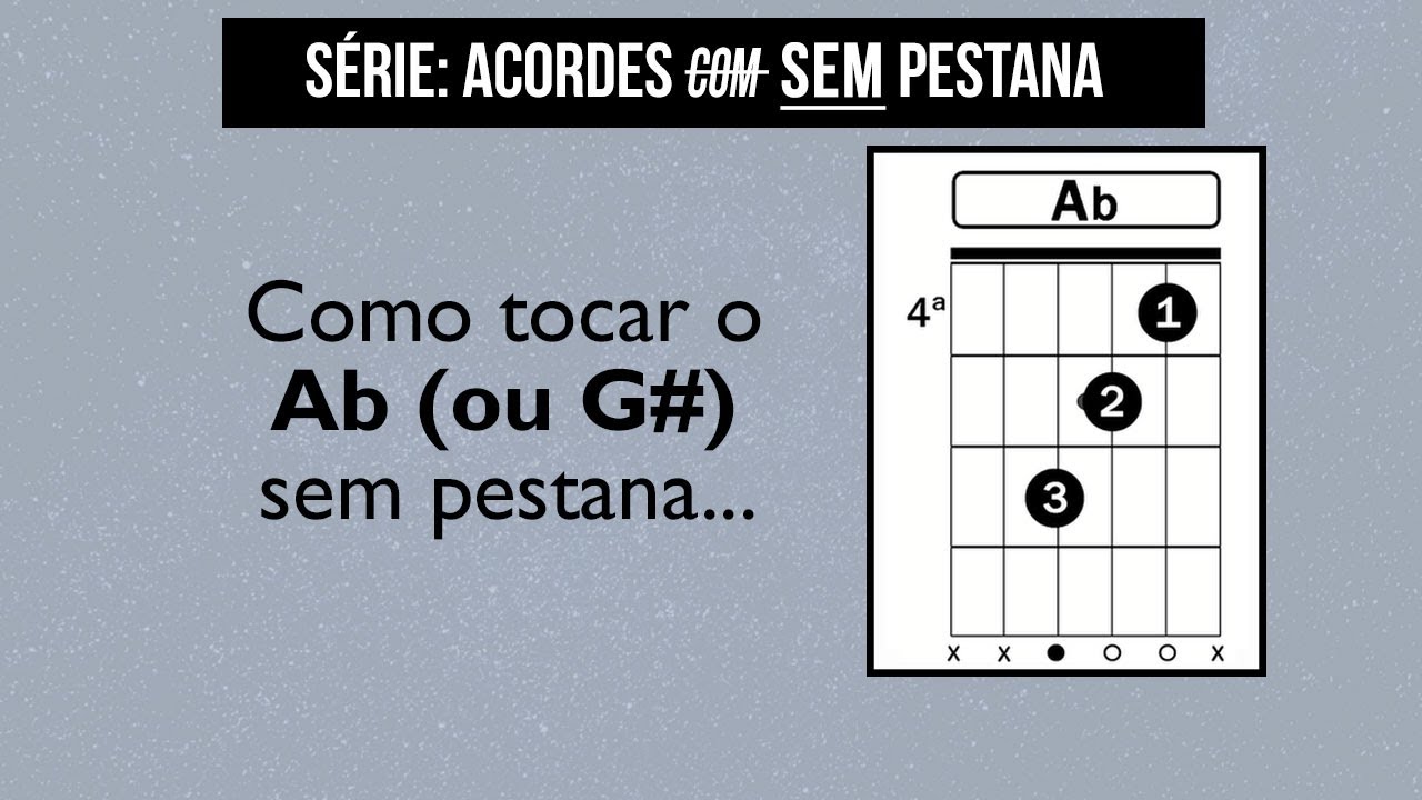 Como Fazer O Acorde Ab Ou G#(Lá Bemol, Ou Sol Sustenido) Sem Pestana ...