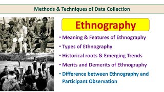 Ethnography || Ethnographic Method || Ethnographic Research